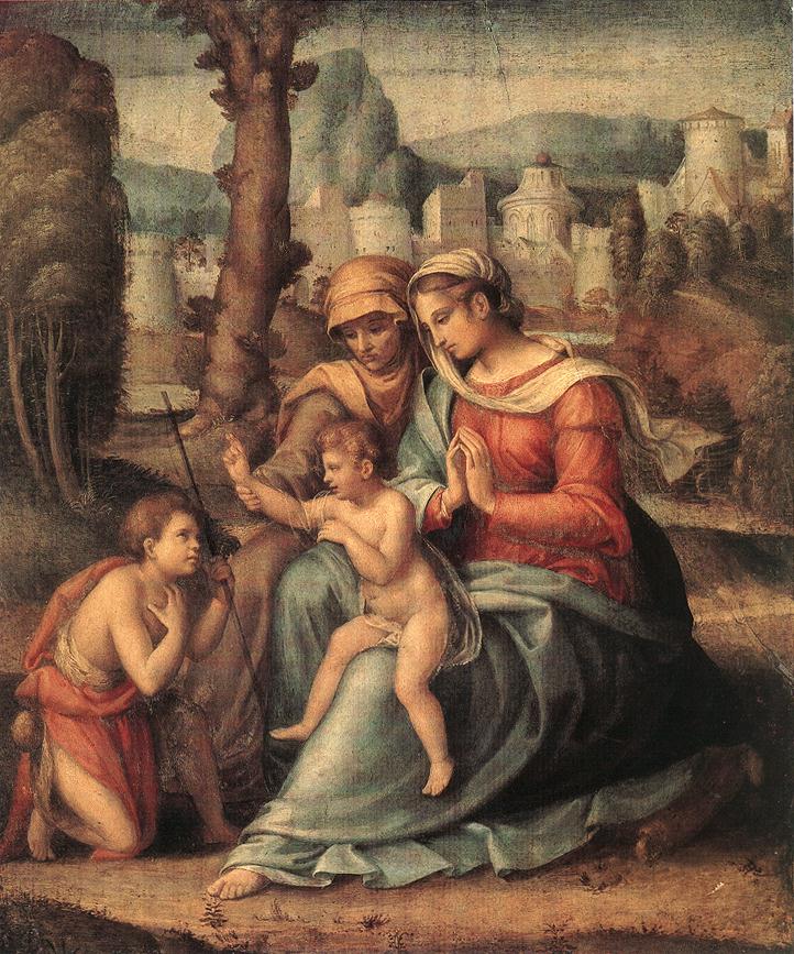 Madonna with Child, St Elisabeth and the Infant St John the Baptist