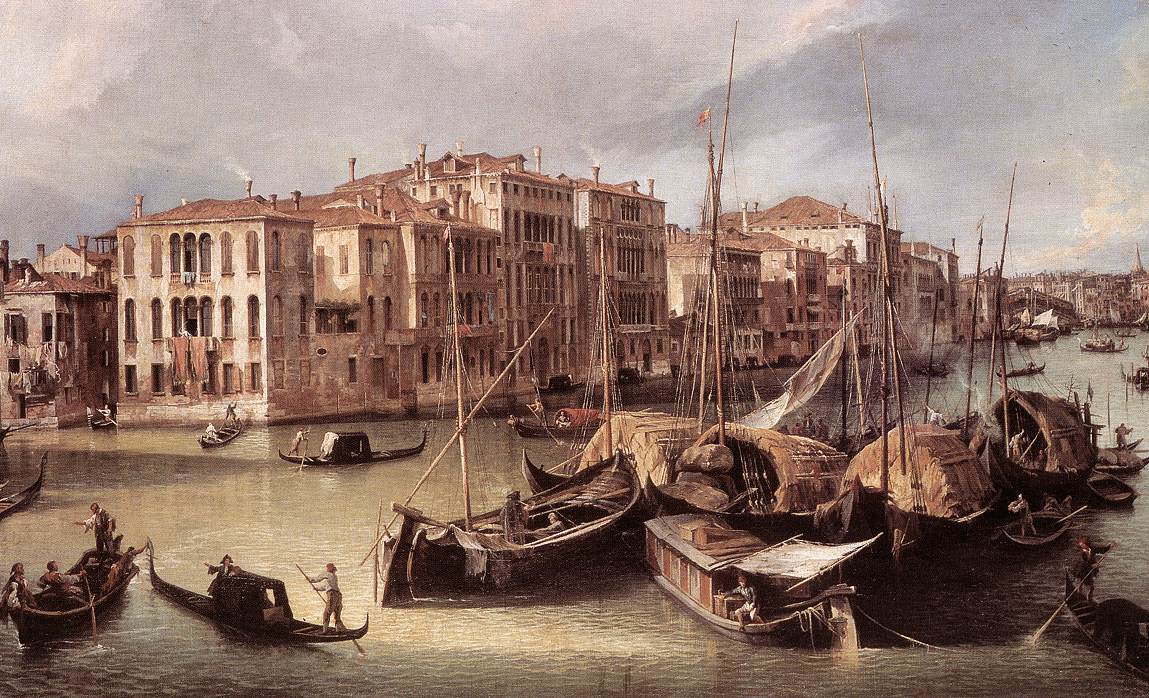 Grand Canal: Looking North-East toward the Rialto Bridge (detail) d