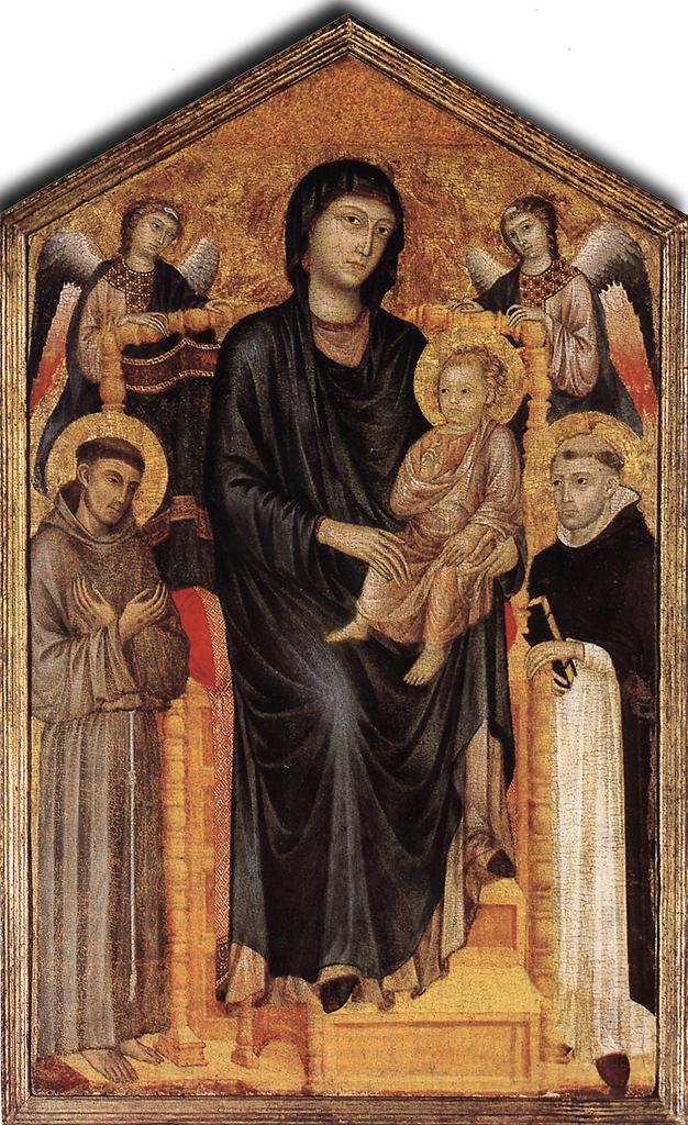 Madonna Enthroned with the Child, St Francis St. Domenico and two Angels dfg