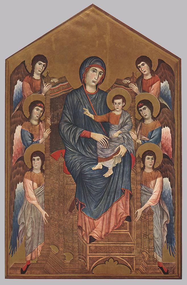 Virgin Enthroned with Angels dfg