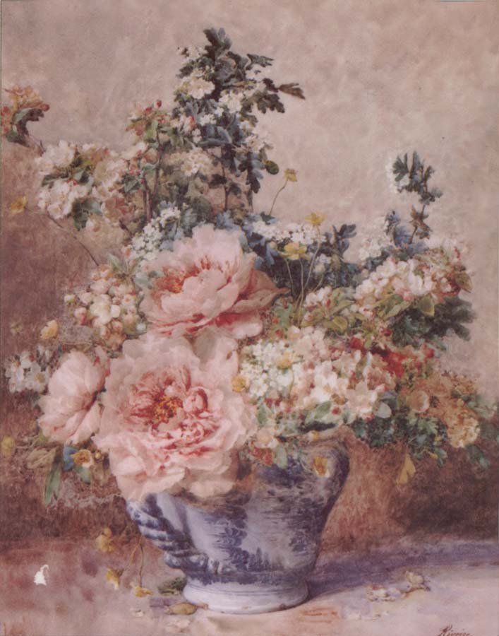 Apple Blossoms with Peonies