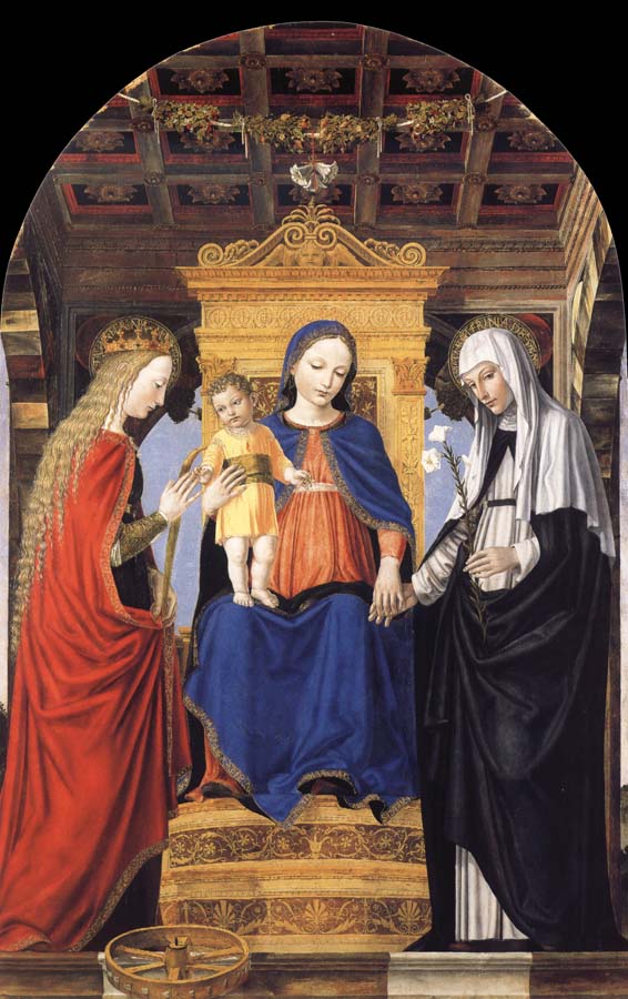 The Virgin and Child Enthroned with Saint Catherine of Alexandria and Saint Catherine of Siena