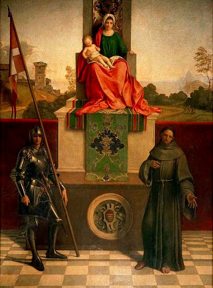 Madonna and Child Enthroned between St Francis and St Liberalis