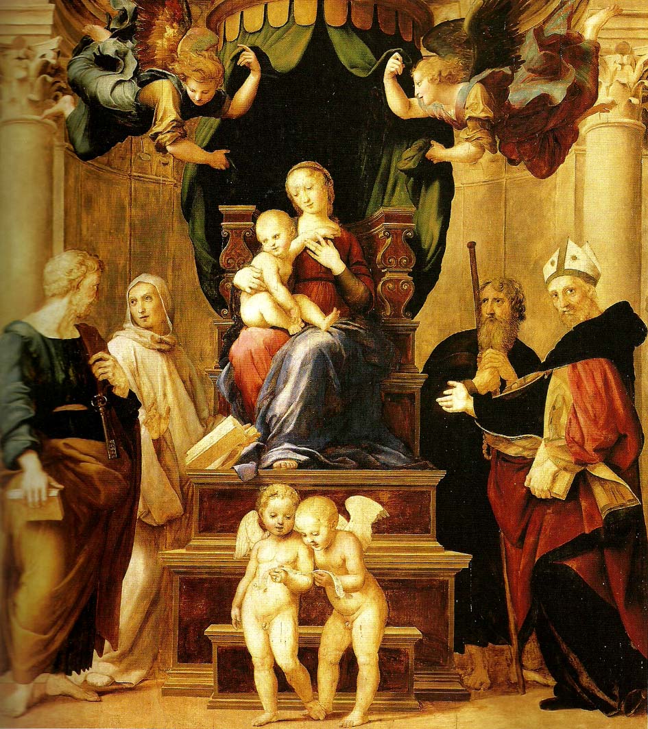 far right madonna del baldacchino