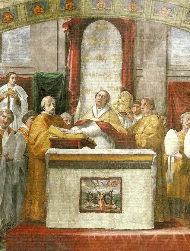 oath of pope leo 111fresco detail