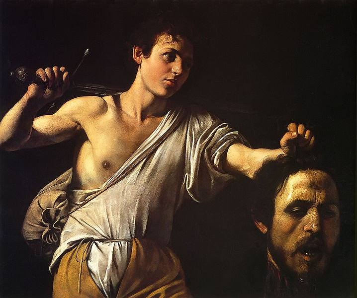 David mit dem Haupt des Goliath