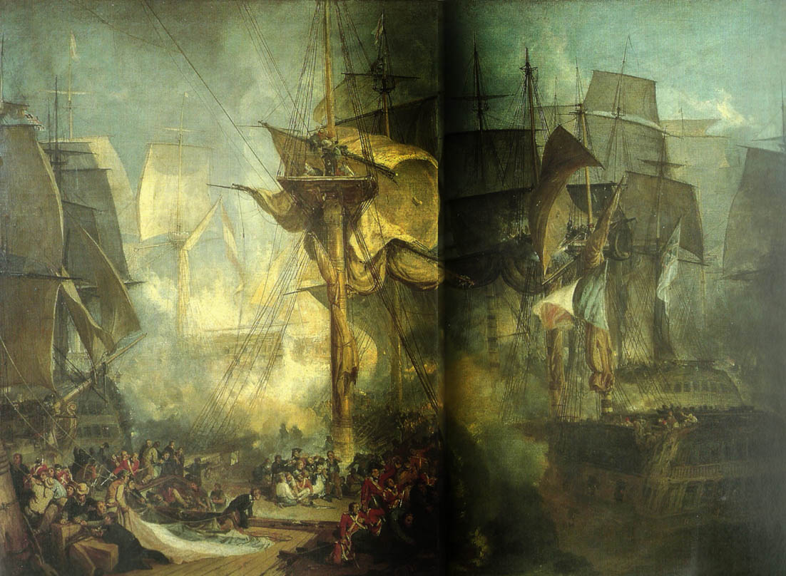 the battle of trafalgar as seen from the mizen starboard shrouds of the victory