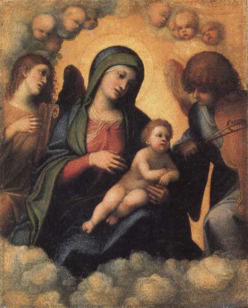 Madonna and Child in Glory with Angels