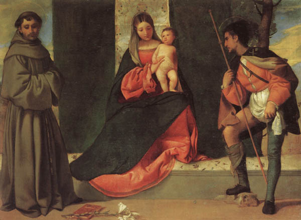 Madonna and Child with SS.ANTHONY AND rOCK