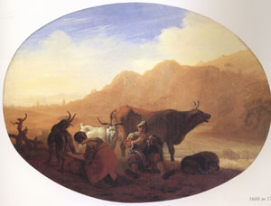 Herdsmen in a Mountainous Landscape