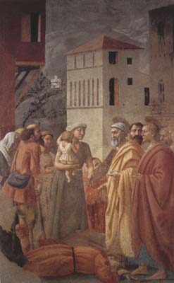 St Peter distributes the Goods of the Community and The Death of Ananias (mk08)