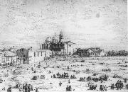 Canaletto Padua: The Prato della Valle with Santa Giustinia and the Church of Misericordia (sheet 1) df oil