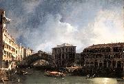 The Grand Canal near the Ponte di Rialto sdf Canaletto