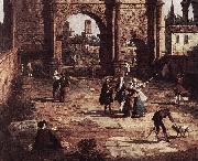 Canaletto Rome: The Arch of Constantine (detail) fd china oil painting reproduction