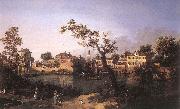 Canaletto View of a River, Perhaps in Padua df china oil painting reproduction