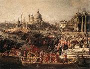 Canaletto Arrival of the French Ambassador in Venice (detail) f china oil painting reproduction