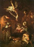 Caravaggio The Nativity with Saints Francis and Lawrence china oil painting reproduction