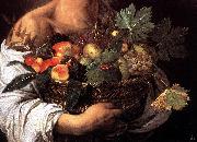 Caravaggio Boy with a Basket of Fruit (detail) fg china oil painting reproduction