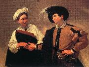 Caravaggio The Fortune Teller vf oil on canvas