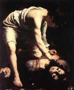 Caravaggio David fgfd oil