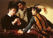 Caravaggio The Cardsharps oil on canvas