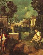 Giorgione The Tempest oil