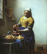 JanVermeer The Milkmaid oil on canvas