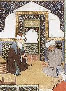 Bihzad A shaykh in the prayer niche of a mosque china oil painting reproduction