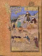 Bihzad A peasant lectures the sage Abu Sa Id ibn Abi l Khayr,the shaykh of Mahneh.on patience china oil painting reproduction