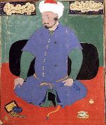 Portrait of the Uzbek emir Shaybani Khan,seen here wearing a Sunni turban