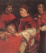 Raphael Portrait of Pope Leo X with Cardinals Guillo de Medici and Luigi de Rossi oil painting picture wholesale