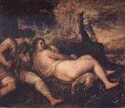 Titian Nymph and Shepherd china oil painting reproduction