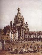 Canaletto View from the Right Bank of the Elbe oil on canvas