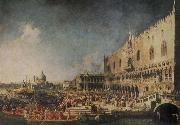 Canaletto The Arrival of the French Ambassador in Venice oil on canvas