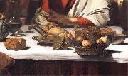 Caravaggio Detail of The Supper at Emmaus oil on canvas