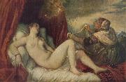 Titian Danae oil on canvas