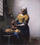 JanVermeer The milk ausgiebende cake lass oil on canvas