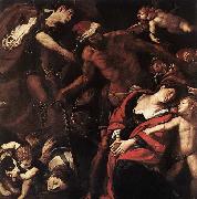 MORAZZONE Piedmont Martyrdom of Sts Seconda and Rufina oil