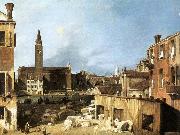 Canaletto The Stonemason-s Yard oil