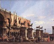 Canaletto The Horses of San Marco in the Piazzetta oil on canvas