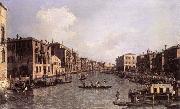 Canaletto Grand Canal: Looking South-East from the Campo Santa Sophia to the Rialto Bridge oil on canvas