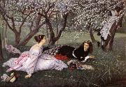 J.J.Tissot Spring oil on canvas