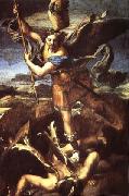 Raphael SaintMichael Trampling the Dragon oil