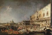 Canaletto reception of the french ambassador in venice oil