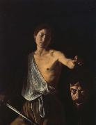 Caravaggio Portable head David Goliath oil on canvas