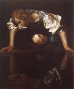 Caravaggio narcissus oil on canvas