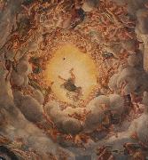 Correggio Correggio famous frescoes in Parma seems to melt the ceiling of the cathedral and draw the viewer into a gyre of spiritual ecstasy. china oil painting reproduction