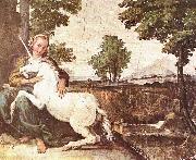 Domenichino A Virgin with a Unicorn oil