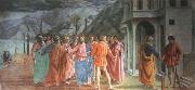 MASACCIO Tribute money oil on canvas