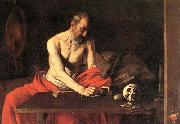 Caravaggio St Jerome 1607 Oil on canvas oil on canvas